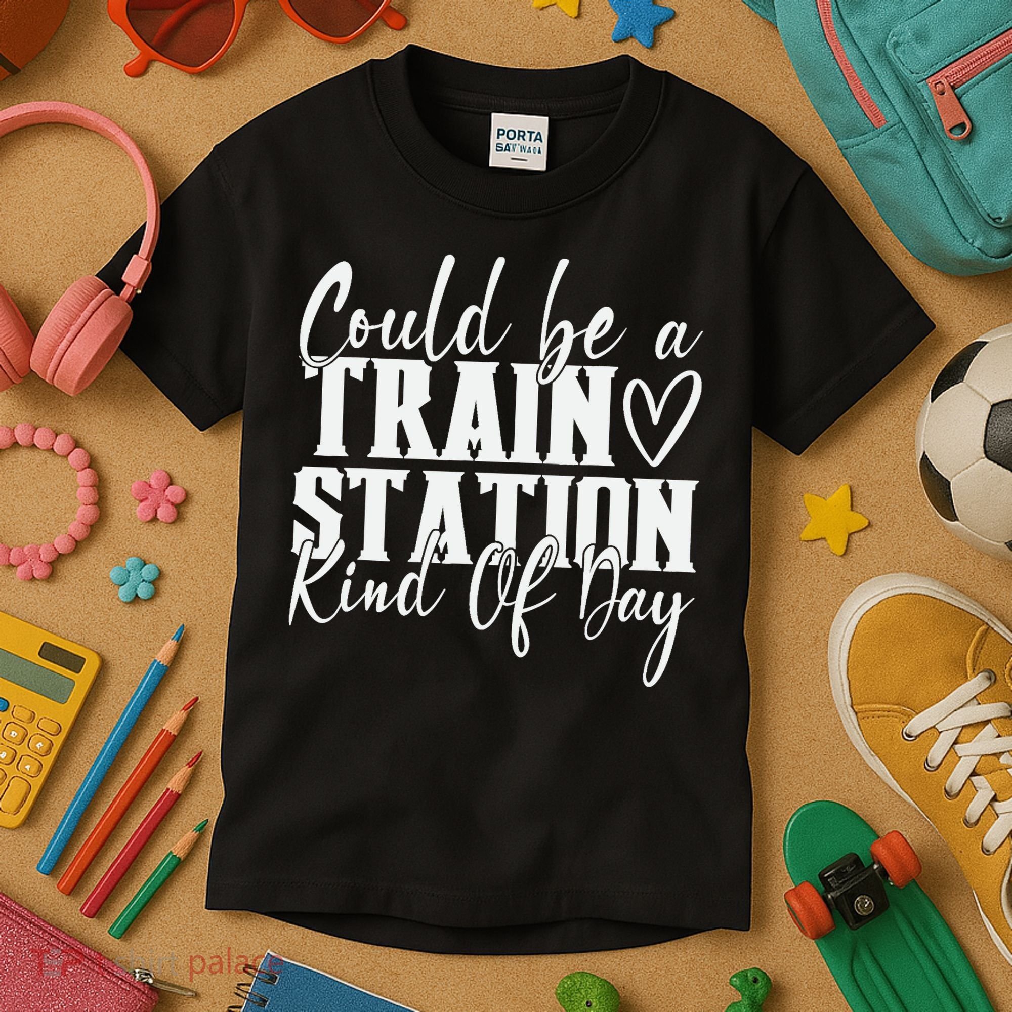 Could Be A Train Station Kinda Day Kids T-Shirt