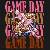 Coquette Bow American Football Game Day Thanksgiving Autumn Sweatshirt thumb 3