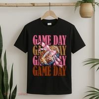 Coquette Bow American Football Game Day Thanksgiving Autumn T-Shirt thumb 2