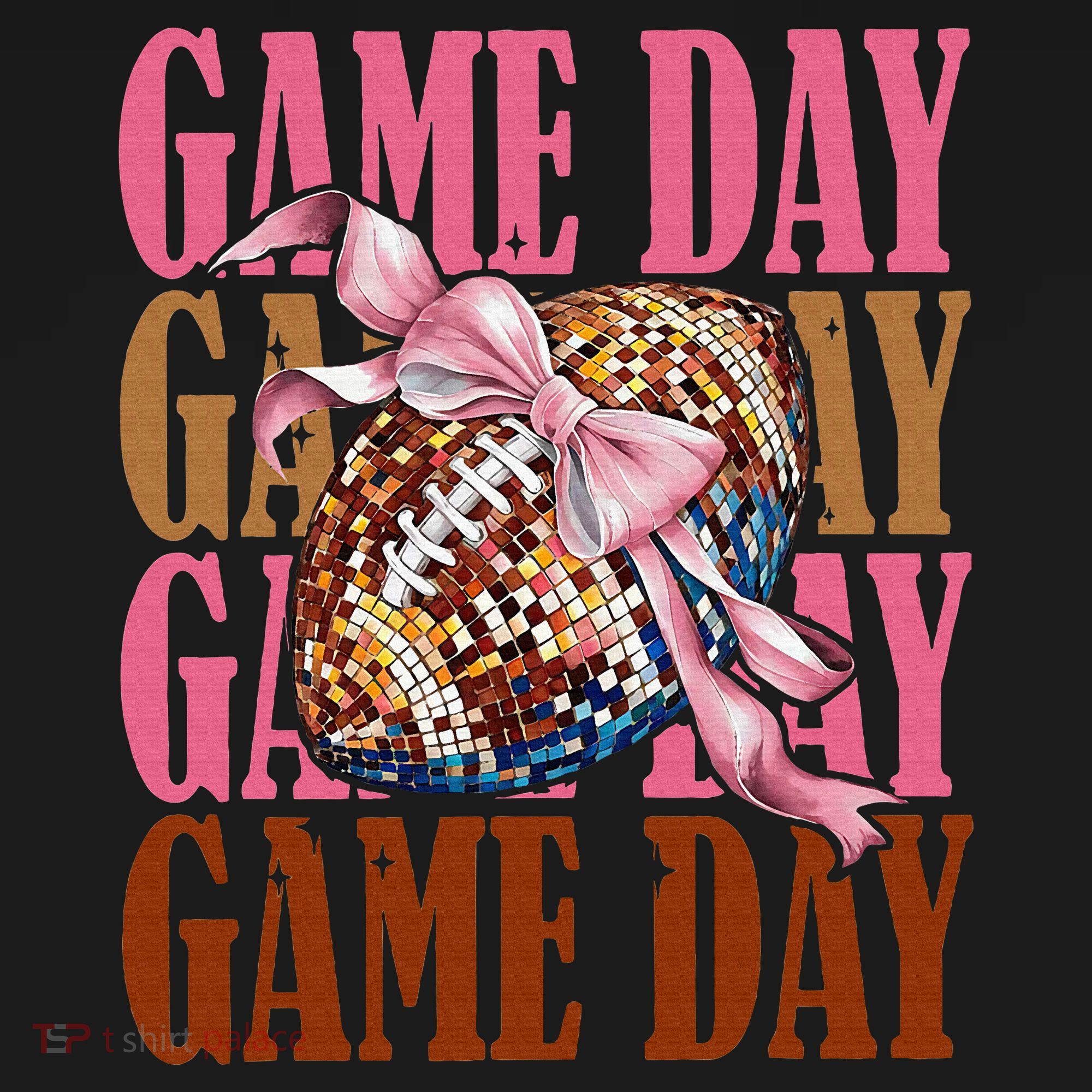 Coquette Bow American Football Game Day Thanksgiving Autumn Mousepad