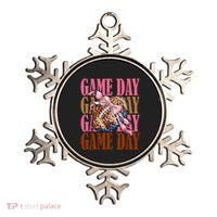 Coquette Bow American Football Game Day Thanksgiving Autumn Ornament thumb 0