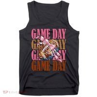 Coquette Bow American Football Game Day Thanksgiving Autumn Tank Top thumb 0
