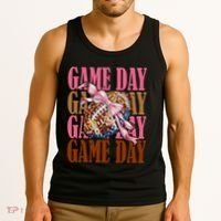 Coquette Bow American Football Game Day Thanksgiving Autumn Tank Top thumb 3