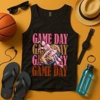 Coquette Bow American Football Game Day Thanksgiving Autumn Tank Top thumb 4