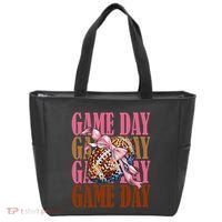 Coquette Bow American Football Game Day Thanksgiving Autumn Tote Bag thumb 0