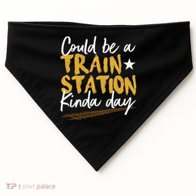 Could Be A Train Station Kind Of Day USA-Made Doggie Bandana