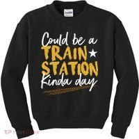 Could Be A Train Station Kind Of Day Kids Sweatshirt thumb 0