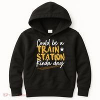Could Be A Train Station Kind Of Day Kids Hoodie thumb 0