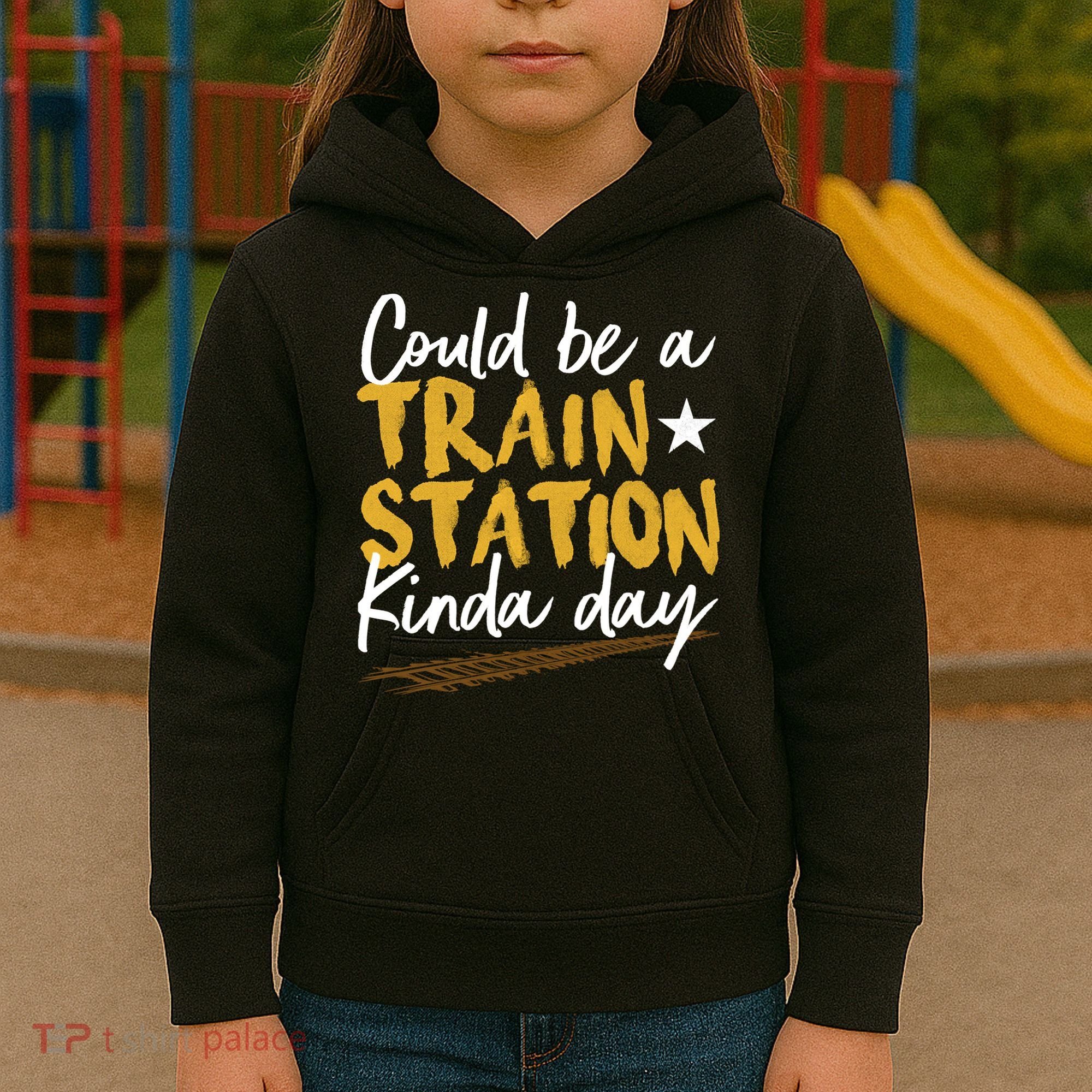 Could Be A Train Station Kind Of Day Kids Hoodie