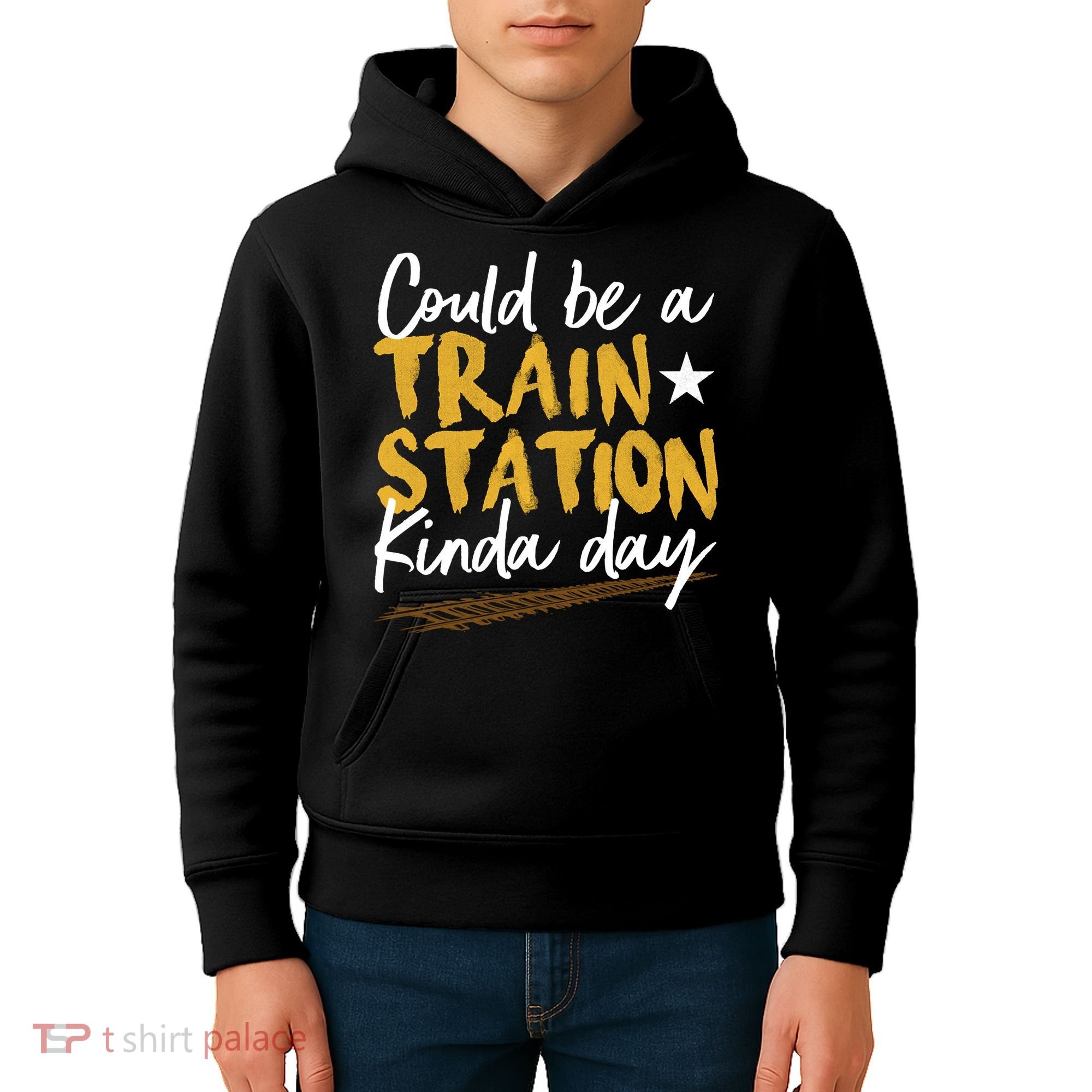 Could Be A Train Station Kind Of Day Kids Hoodie