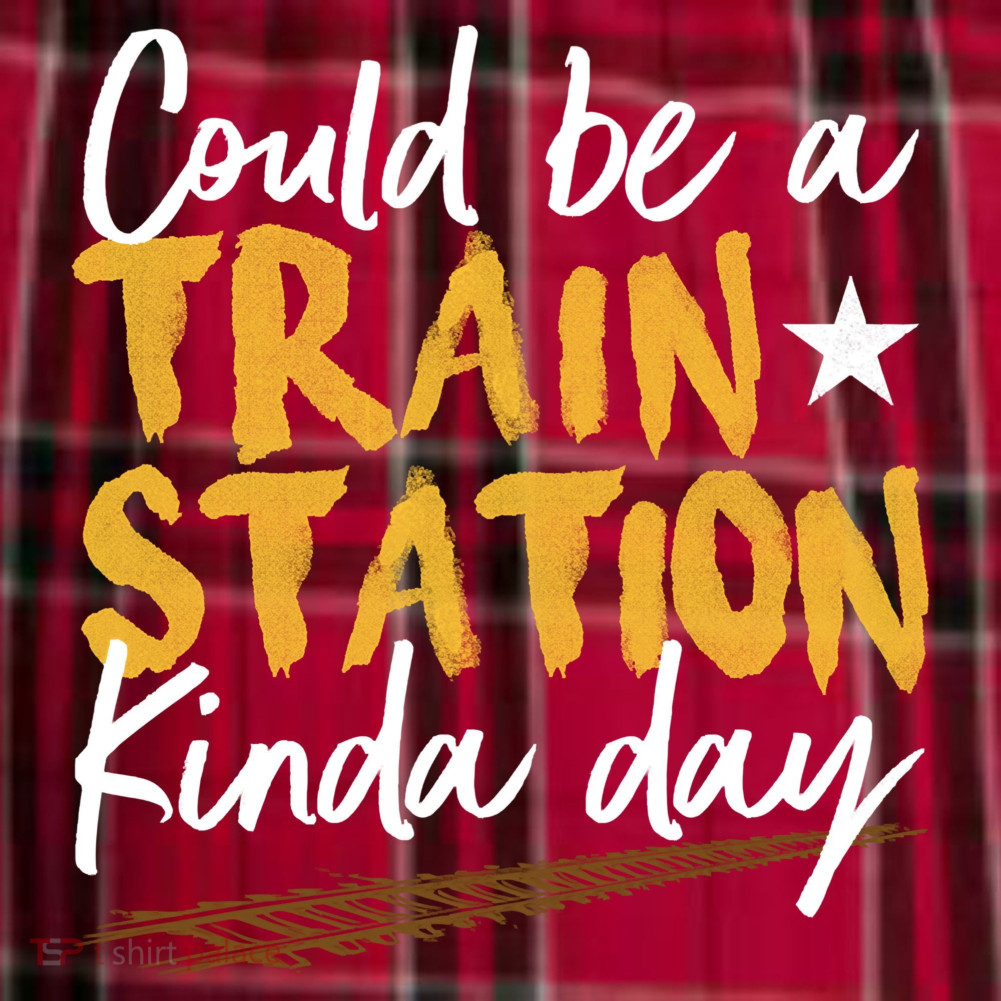Could Be A Train Station Kind Of Day Women's Flannel Plaid Pajama Pants