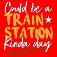 Could Be A Train Station Kind Of Day Santa Hat thumb 1