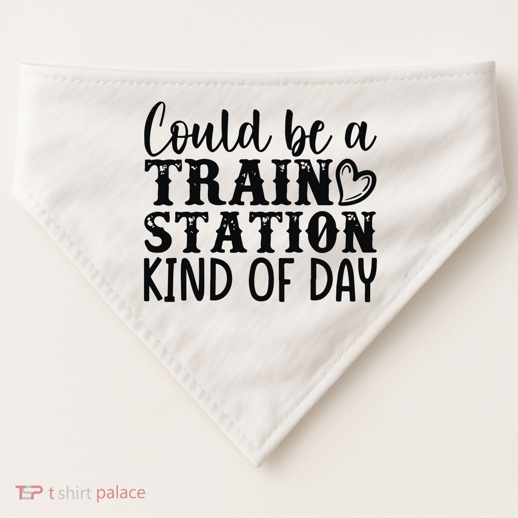 Could Be A Train Station Kind Of Day USA-Made Doggie Bandana