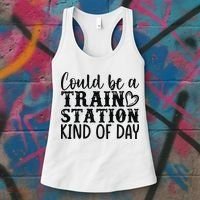 Could Be A Train Station Kind Of Day Women's Tank Top thumb 3