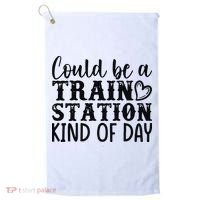 Could Be A Train Station Kind Of Day Golf Towel thumb 0