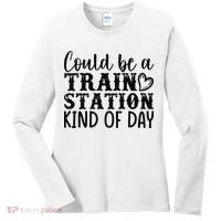 Could Be A Train Station Kind Of Day Women's Long Sleeve Shirt thumb 0