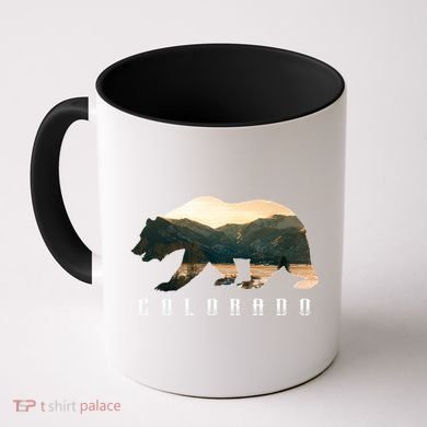 Colorado Bear And Rocky Mountain National Park Image Souvenir Gift Coffee Mug