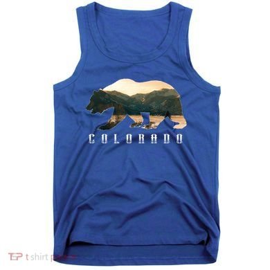 Colorado Bear And Rocky Mountain National Park Image Souvenir Gift Tank Top