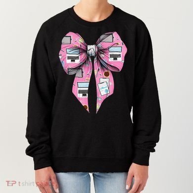 Coquette Bow Administrative Assistant Admin Laptop Girl Women's Sweatshirt