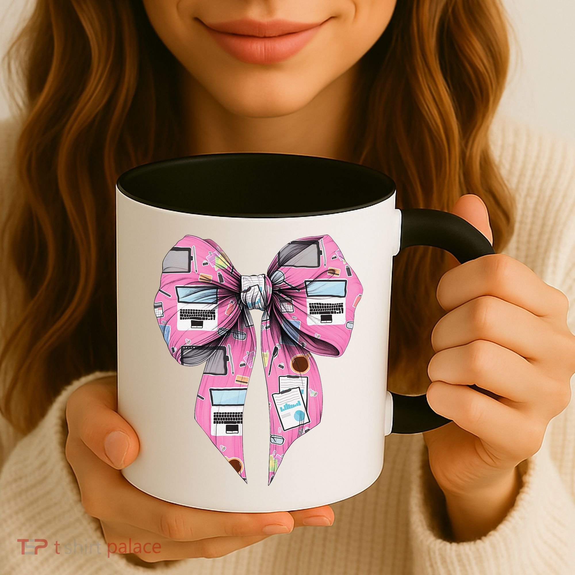 Coquette Bow Administrative Assistant Admin Laptop Girl Coffee Mug