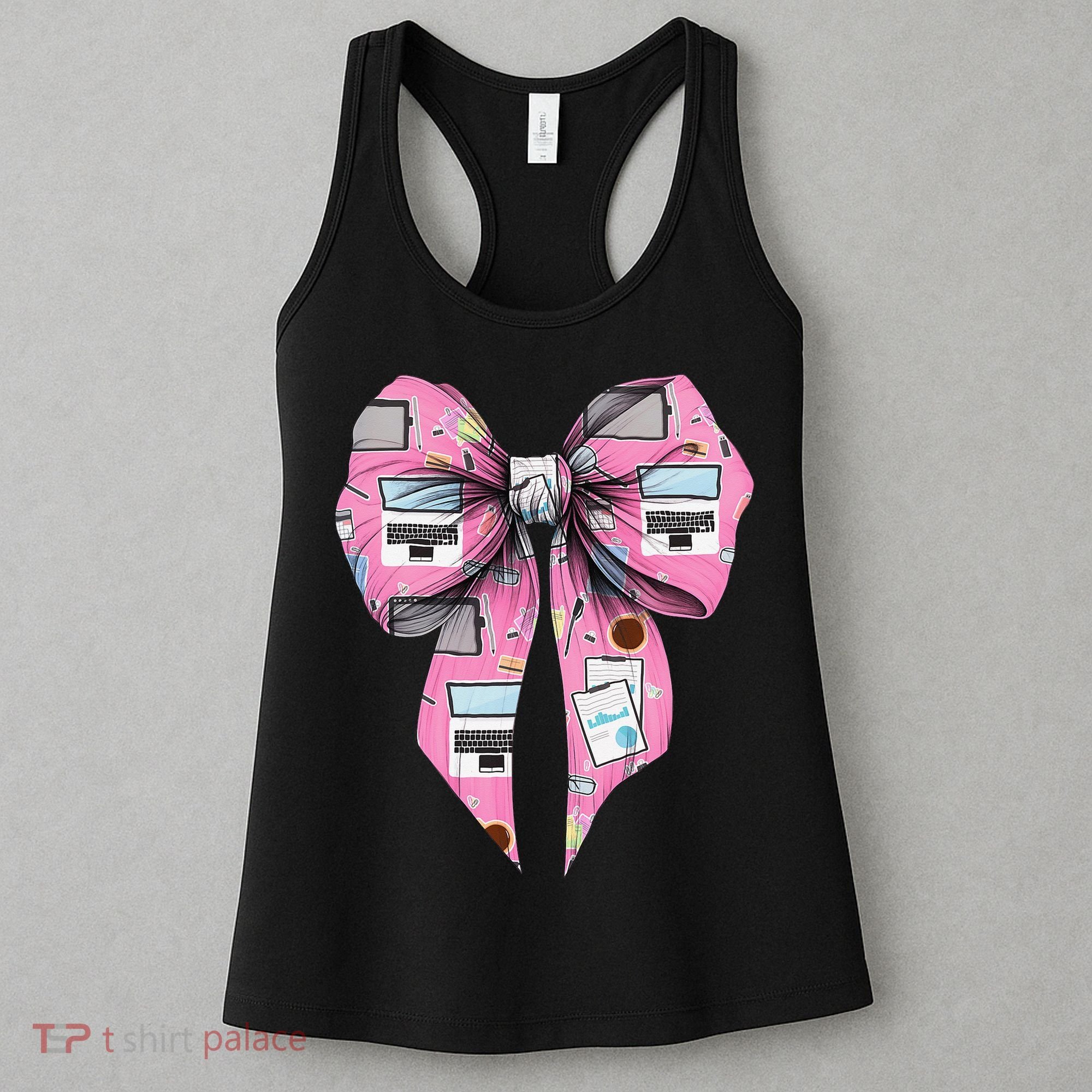 Coquette Bow Administrative Assistant Admin Laptop Girl Women's Tank Top