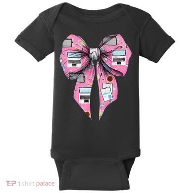 Coquette Bow Administrative Assistant Admin Laptop Girl Baby Bodysuit