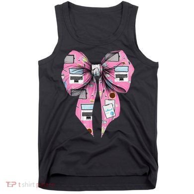 Coquette Bow Administrative Assistant Admin Laptop Girl Tank Top