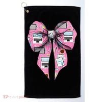 Coquette Bow Administrative Assistant Admin Laptop Girl Golf Towel thumb 0