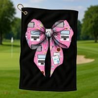 Coquette Bow Administrative Assistant Admin Laptop Girl Golf Towel thumb 1