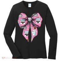 Coquette Bow Administrative Assistant Admin Laptop Girl Women's Long Sleeve Shirt thumb 0