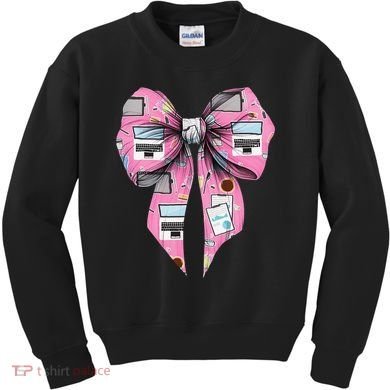 Coquette Bow Administrative Assistant Admin Laptop Girl Kids Sweatshirt