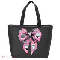Coquette Bow Administrative Assistant Admin Laptop Girl Tote Bag thumb 0