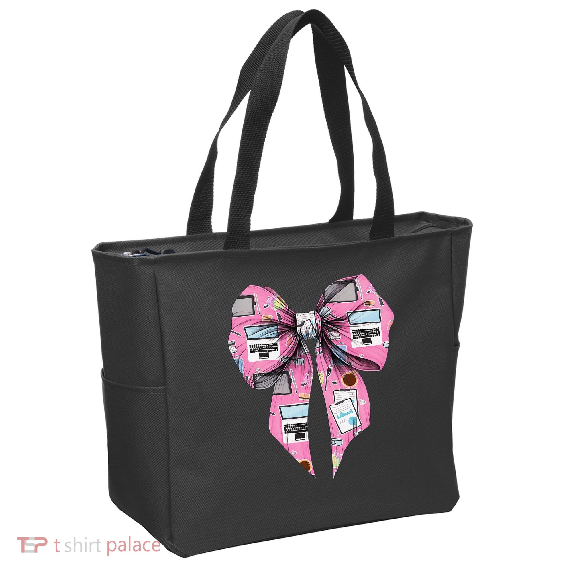 Coquette Bow Administrative Assistant Admin Laptop Girl Tote Bag