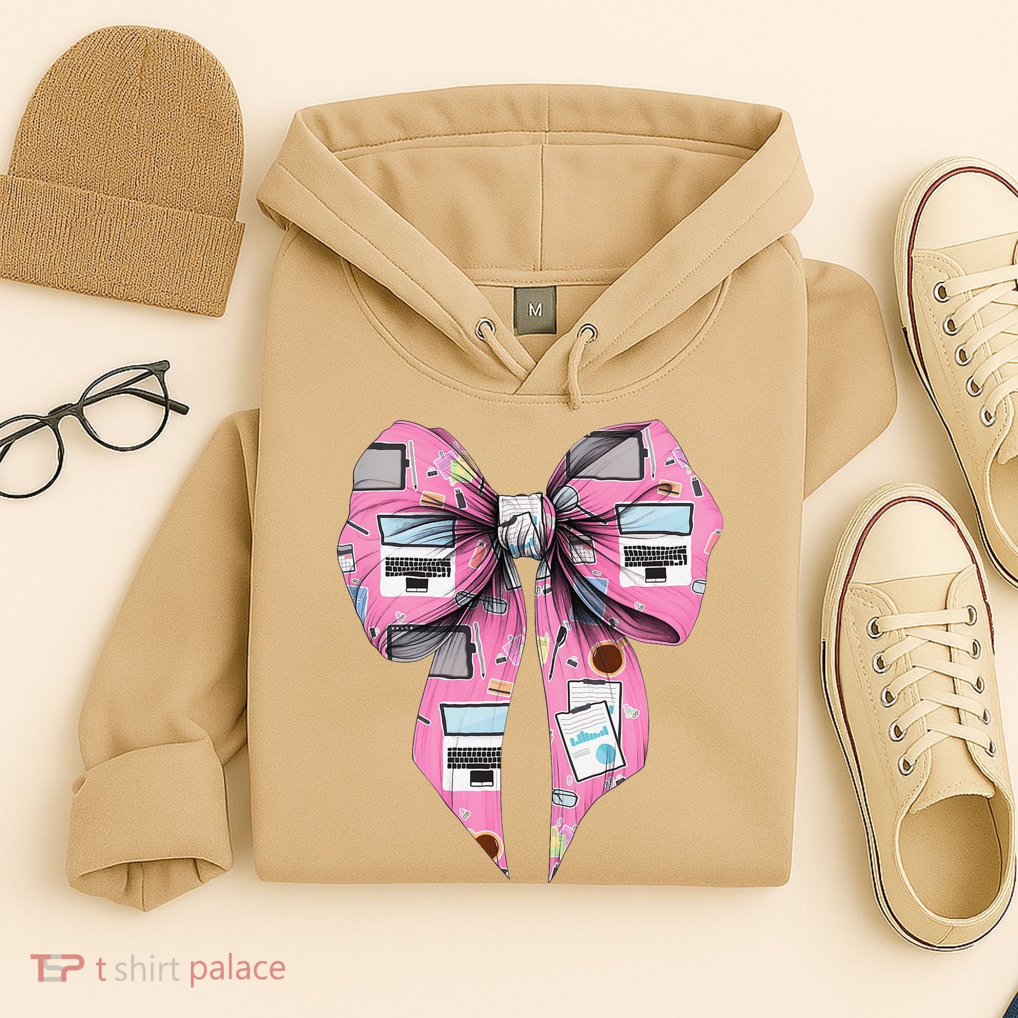Coquette Bow Administrative Assistant Admin Laptop Girl Hoodie