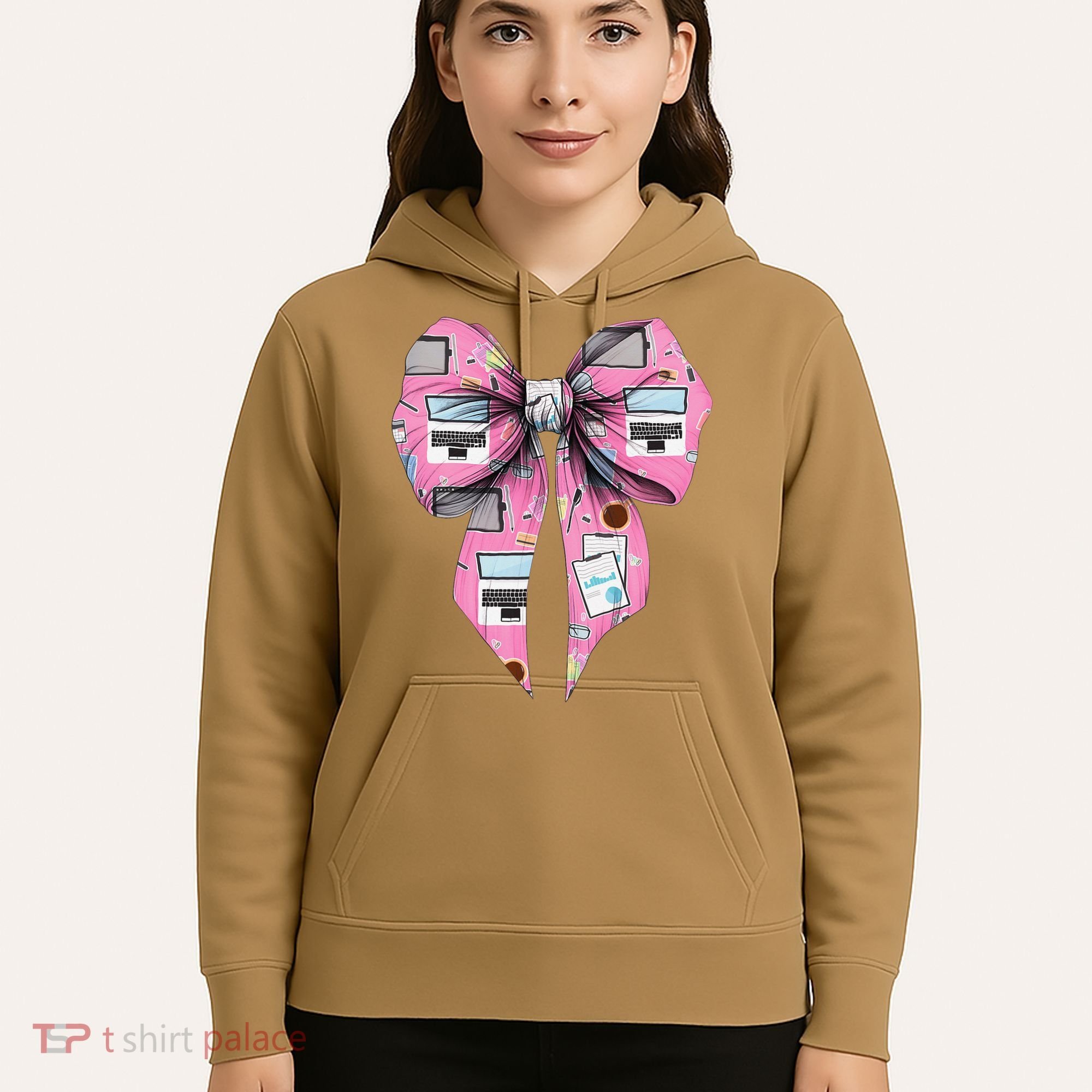 Coquette Bow Administrative Assistant Admin Laptop Girl Hoodie