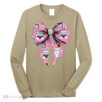 Coquette Bow Administrative Assistant Admin Laptop Girl Long Sleeve Shirt thumb 0