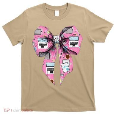 Coquette Bow Administrative Assistant Admin Laptop Girl T-Shirt