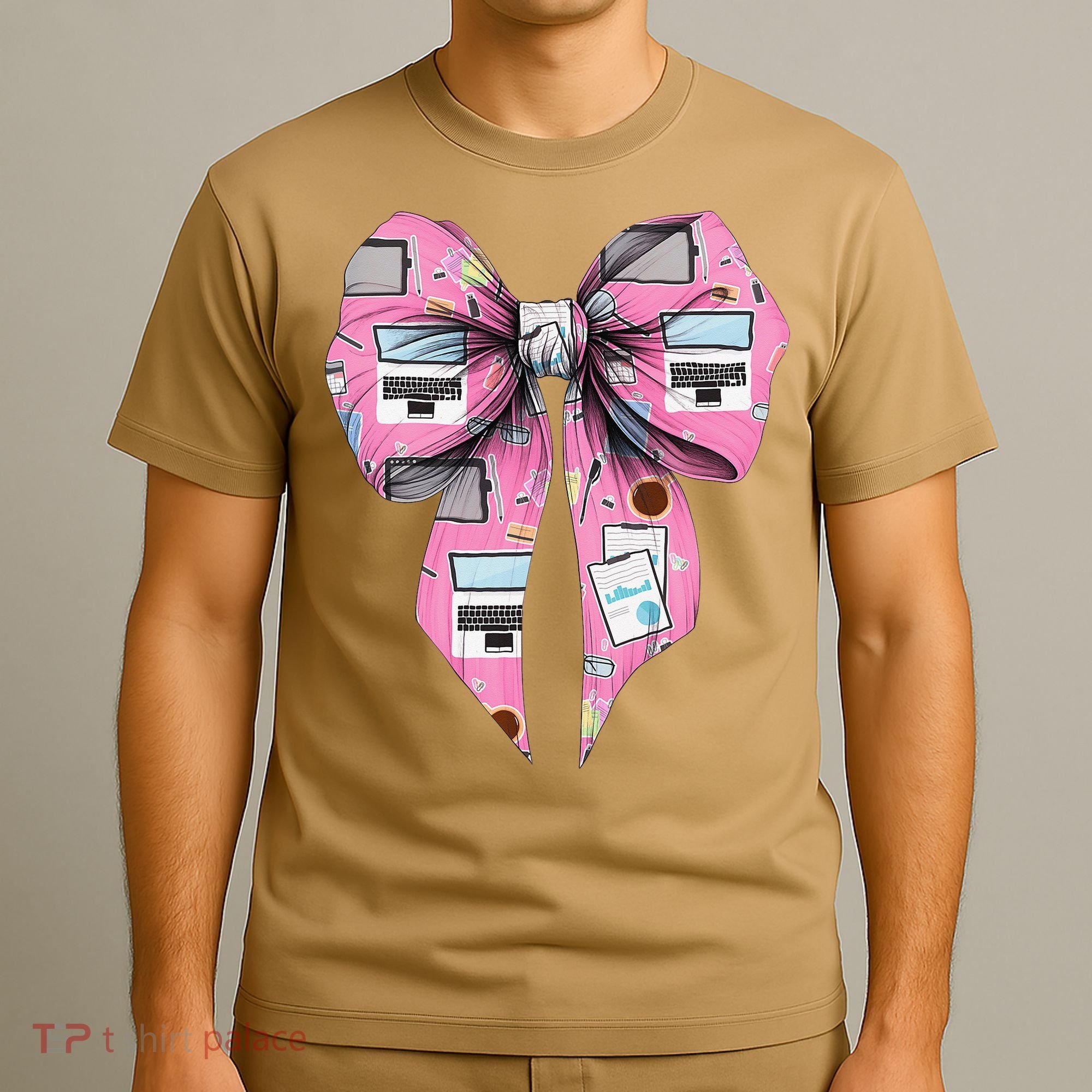 Coquette Bow Administrative Assistant Admin Laptop Girl T-Shirt