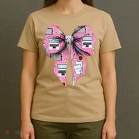 Coquette Bow Administrative Assistant Admin Laptop Girl T-Shirt thumb 4