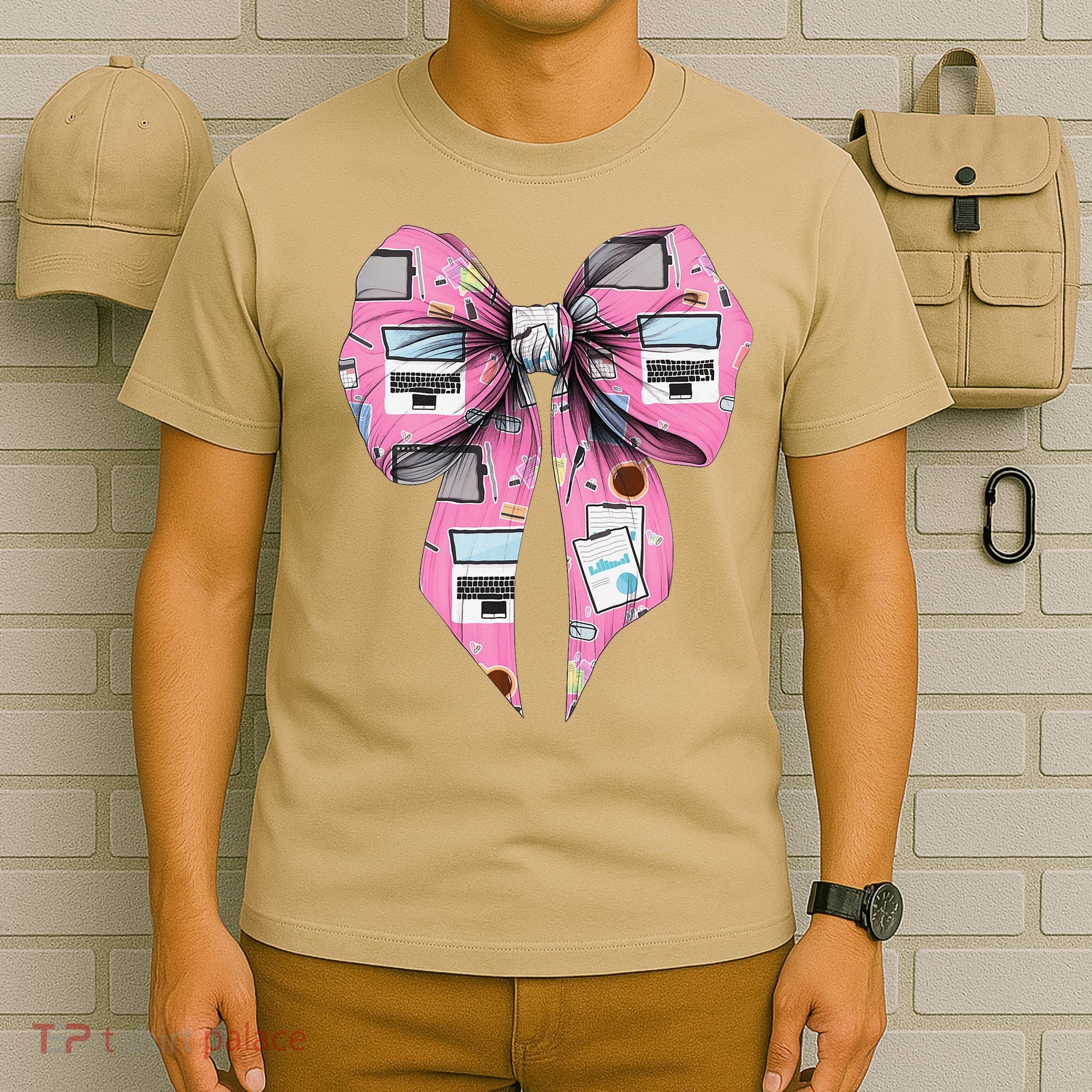 Coquette Bow Administrative Assistant Admin Laptop Girl T-Shirt