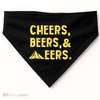Cheers Beers And Mountaineers West Virginia USA-Made Doggie Bandana thumb 0
