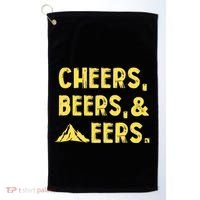 Cheers Beers And Mountaineers West Virginia Golf Towel thumb 0