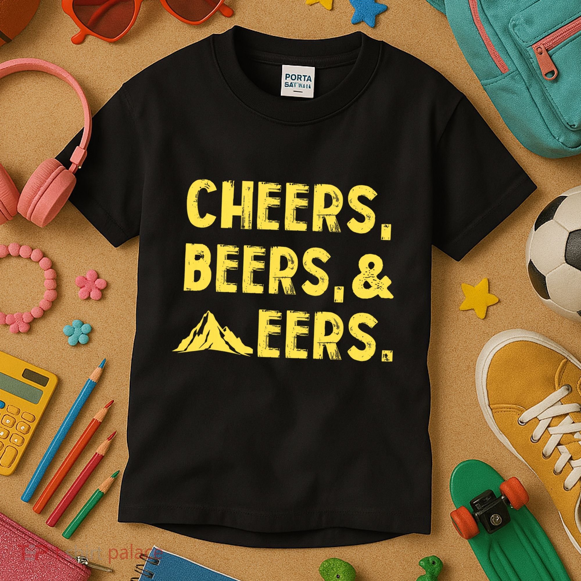 Cheers Beers And Mountaineers West Virginia Kids T-Shirt