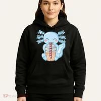 Cute Blue Axolotl Bubble Tea Kawaii Axolotls Hoodie thumb 5