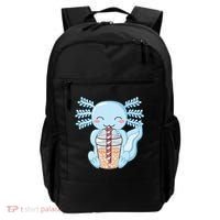 Cute Blue Axolotl Bubble Tea Kawaii Axolotls Backpack thumb 0