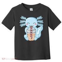 Cute Blue Axolotl Bubble Tea Kawaii Axolotls Toddler T-Shirt thumb 0