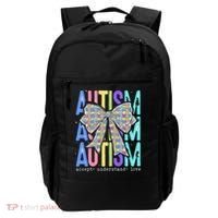 Cute Bow Autism Accept Understand Love Autism Awareness Backpack thumb 0