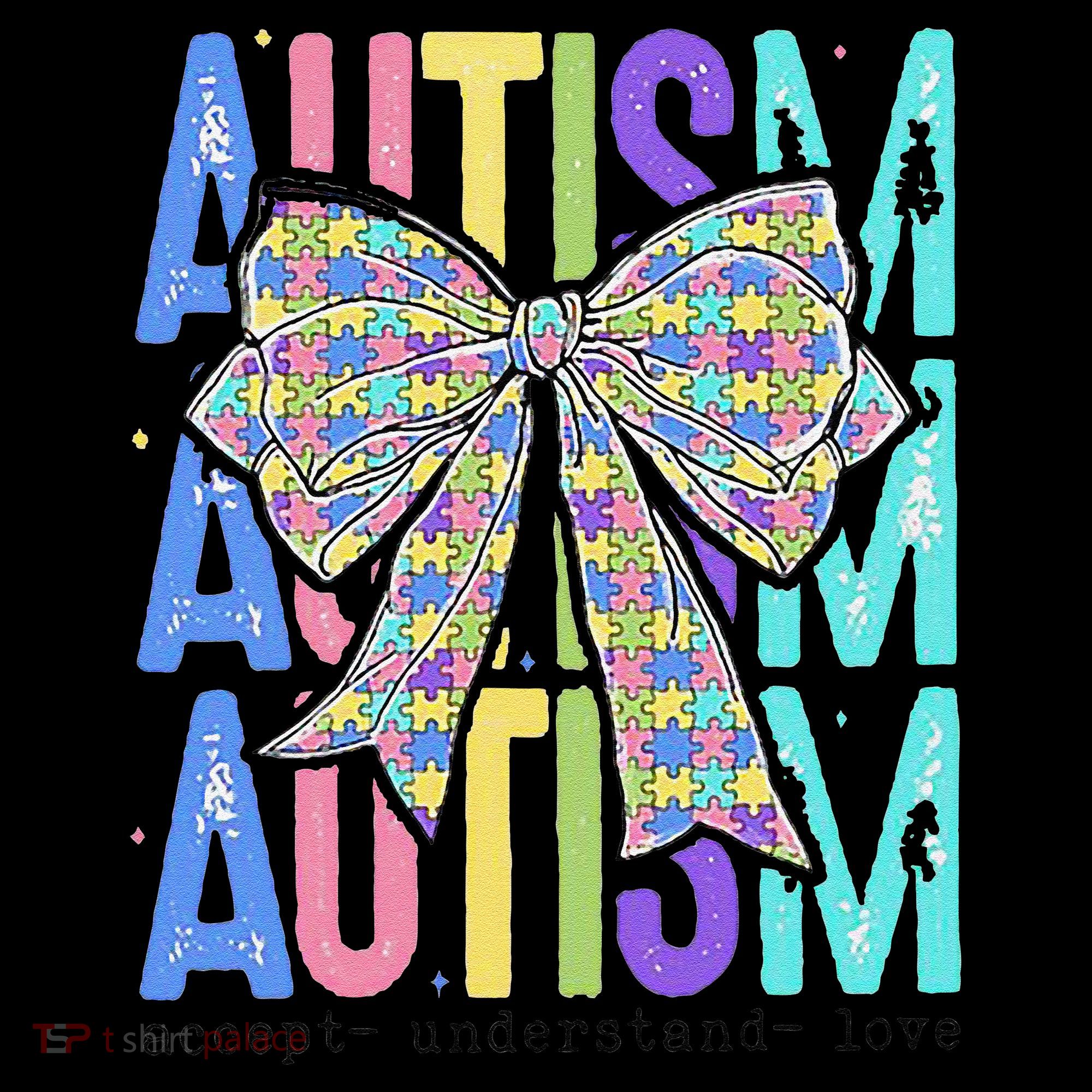 Cute Bow Autism Accept Understand Love Autism Awareness Coffee Mug