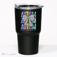 Cute Bow Autism Accept Understand Love Autism Awareness Tumbler thumb 0