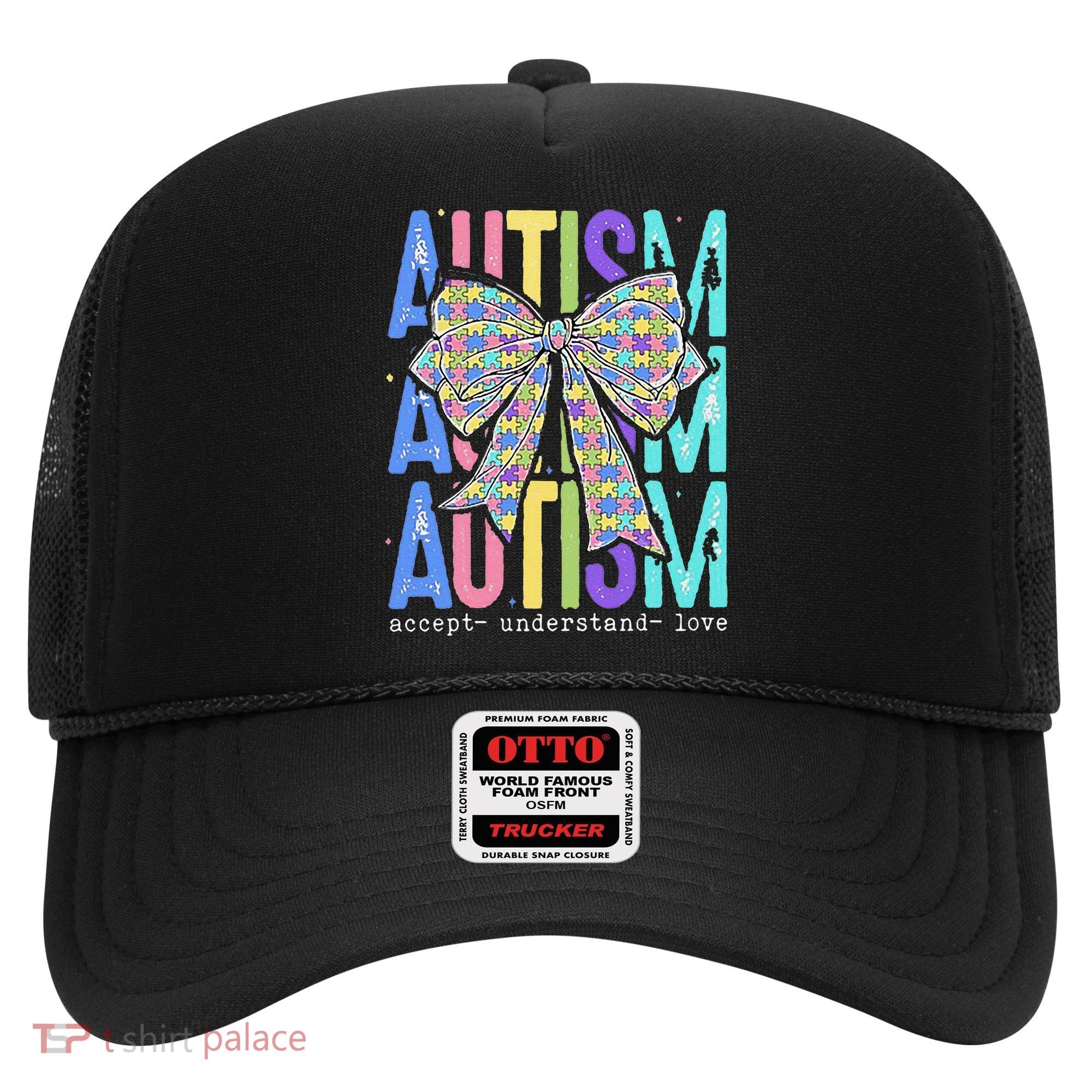 Cute Bow Autism Accept Understand Love Autism Awareness Hat